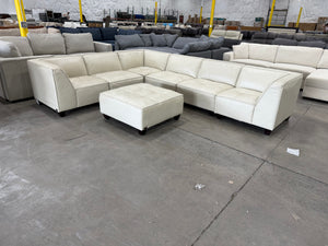 Abbyson Wallingford 7-Piece Leather Sectional