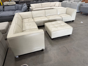Abbyson Wallingford 7-Piece Leather Sectional