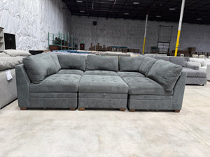 Tisdale 6-Piece Fabric Sectional - Gray