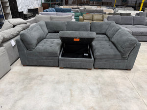 Tisdale 6-Piece Fabric Sectional - Gray