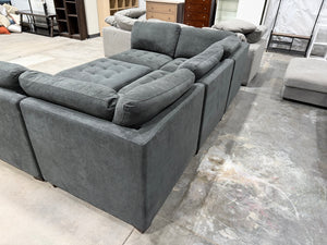 Tisdale 6-Piece Fabric Sectional - Gray