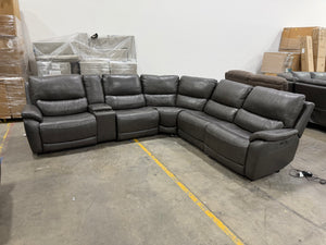 Wylder Leather Power Sectional