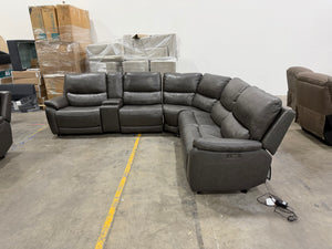 Wylder Leather Power Sectional