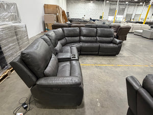 Wylder Leather Power Sectional
