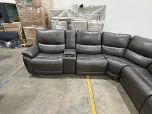 Wylder Leather Power Sectional