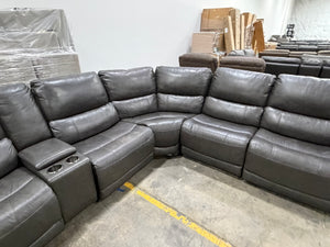 Wylder Leather Power Sectional