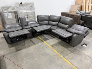 Wylder Leather Power Sectional