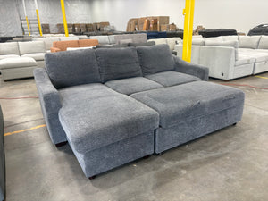 Coddle Aria Fabric Sleeper Sofa with Reversible Chaise and Storage