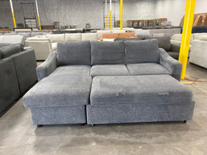 Coddle Aria Fabric Sleeper Sofa with Reversible Chaise and Storage
