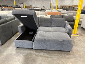 Coddle Aria Fabric Sleeper Sofa with Reversible Chaise and Storage