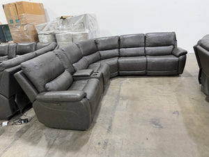 Wylder Leather Power Sectional