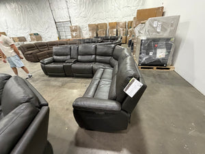Wylder Leather Power Sectional