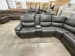 Wylder Leather Power Sectional