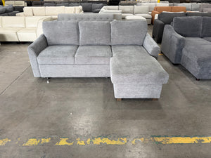 Coddle Cameron Convertible Sofa with Reversible Chaise and Storage, Gray
