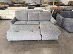 Coddle Cameron Convertible Sofa with Reversible Chaise and Storage, Gray