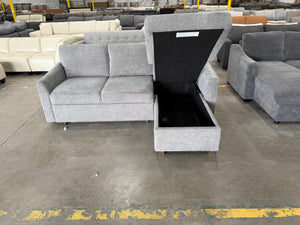 Coddle Cameron Convertible Sofa with Reversible Chaise and Storage, Gray