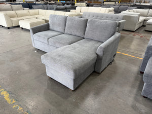 Coddle Cameron Convertible Sofa with Reversible Chaise and Storage, Gray