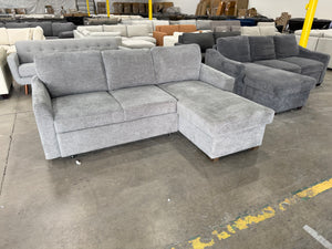 Coddle Cameron Convertible Sofa with Reversible Chaise and Storage, Gray