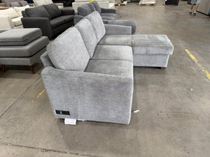 Coddle Cameron Convertible Sofa with Reversible Chaise and Storage, Gray