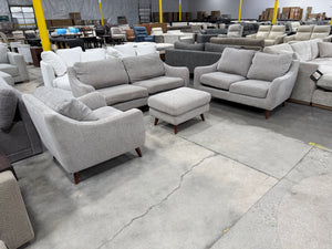 MCM Sofa, Loveseat and Chair Set with Ottoman
