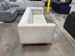 World Market Taupe Tufted Nail Head Myles Sofa