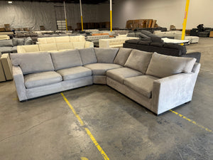 Crate and Barrel Axis 3-Piece L-Shaped Wedge Sectional Sofa
