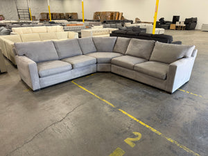 Crate and Barrel Axis 3-Piece L-Shaped Wedge Sectional Sofa