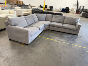 Crate and Barrel Axis 3-Piece L-Shaped Wedge Sectional Sofa