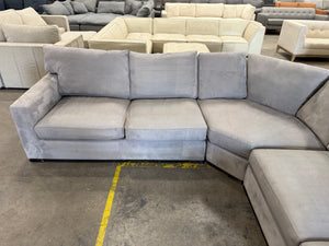 Crate and Barrel Axis 3-Piece L-Shaped Wedge Sectional Sofa