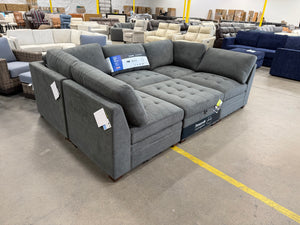 Tisdale 6-Piece Fabric Sectional - Gray