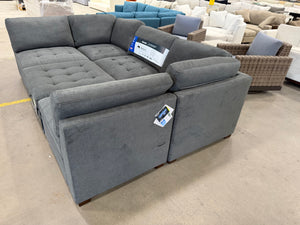 Tisdale 6-Piece Fabric Sectional - Gray