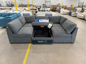Tisdale 6-Piece Fabric Sectional - Gray