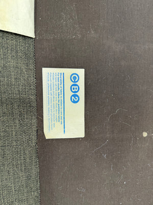 CB2 Avec Grey Sofa Brushed Stainless Steel Legs