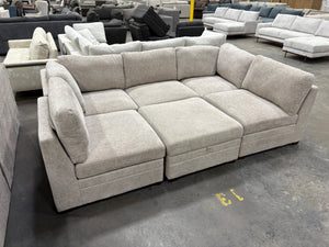 ThomasVille Tisdale 6-Piece Fabric Sectional - Taupe
