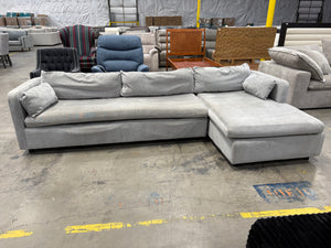 CB2 Gray Velvet Sectional