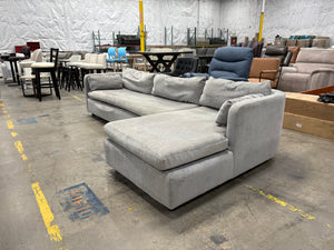 CB2 Gray Velvet Sectional