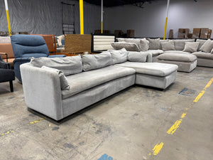 CB2 Gray Velvet Sectional