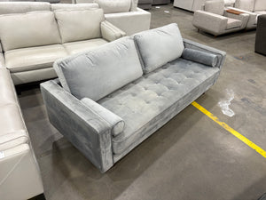 MCM Tufted Velvet Sofa - Gray