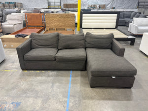Crate & Barrel Sectional - Dark Brown
