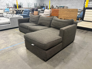 Crate & Barrel Sectional - Dark Brown