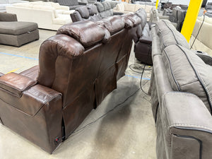 Brown Leather Recliner Sofa
