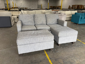 Ashley Gray Reversible Chaise Sectional w/ Ottoman