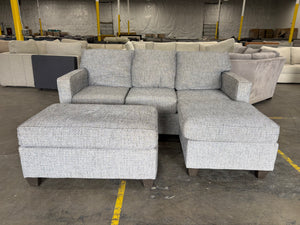 Ashley Gray Reversible Chaise Sectional w/ Ottoman