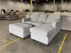 Ashley Gray Reversible Chaise Sectional w/ Ottoman