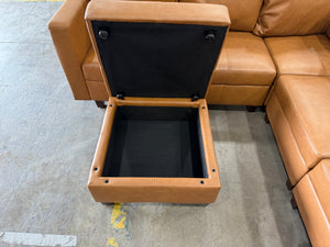 Leather Modular Sectional with Ottoman