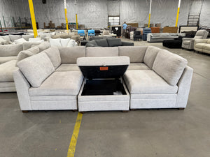 Tisdale 6-Piece Fabric Sectional - Taupe