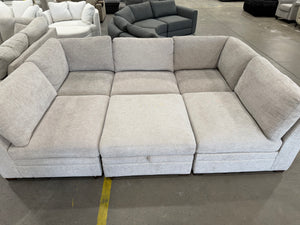 Tisdale 6-Piece Fabric Sectional - Taupe