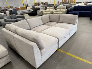 Tisdale 6-Piece Fabric Sectional - Taupe