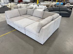Tisdale 6-Piece Fabric Sectional - Taupe