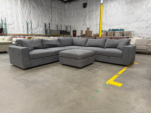 Bryden Fabric Sectional with Ottoman